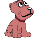 download Cartoon Dog clipart image with 315 hue color