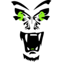 download Scary Face clipart image with 90 hue color