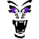 download Scary Face clipart image with 270 hue color