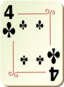 Ornamental Deck 4 Of Clubs