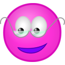 download Smiley With Glasses clipart image with 270 hue color