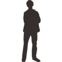 download Person Outline 3 clipart image with 180 hue color