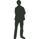download Person Outline 3 clipart image with 270 hue color