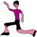 download Dancing Guy clipart image with 315 hue color