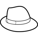 download Hat Outline clipart image with 225 hue color
