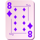 download Ornamental Deck 8 Of Diamonds clipart image with 270 hue color