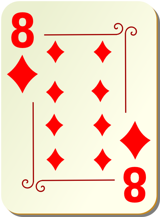 Ornamental Deck 8 Of Diamonds