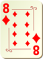 Ornamental Deck 8 Of Diamonds