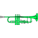 download Trumpet clipart image with 90 hue color