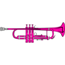 download Trumpet clipart image with 270 hue color