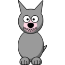 download Cartoon Wolf clipart image with 270 hue color