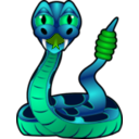 download Cartoon Rattlesnake clipart image with 90 hue color