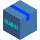 download Fragile clipart image with 180 hue color