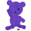 download Canvas Teddy Bear clipart image with 225 hue color