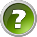 download Question Button clipart image with 225 hue color