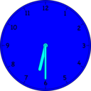 download Clock clipart image with 180 hue color