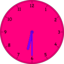 download Clock clipart image with 270 hue color