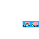 download Box Truck clipart image with 270 hue color