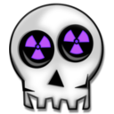 download Nuclear Skull clipart image with 225 hue color