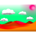 download Landscape 02 clipart image with 270 hue color