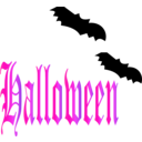 download Halloween Bat clipart image with 270 hue color