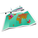 download Travel Map clipart image with 315 hue color