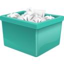 download Green Plastic Box Filled With Paper clipart image with 45 hue color