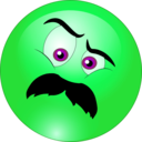 download Angry Man Mustache Smiley Emoticon clipart image with 90 hue color