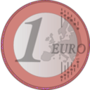 download 1 Euro clipart image with 315 hue color