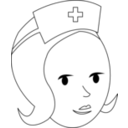 download Nurse Line Art clipart image with 90 hue color