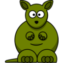 download Cartoon Kangaroo clipart image with 45 hue color