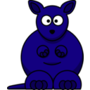 download Cartoon Kangaroo clipart image with 225 hue color