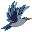 download Blue Bird clipart image with 0 hue color