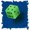 download Dice clipart image with 90 hue color