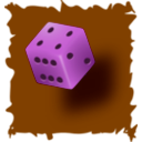 download Dice clipart image with 270 hue color