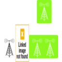 download Wifi Broadband Antenna Icon clipart image with 45 hue color