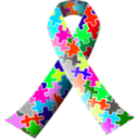 download Autism Puzzle Ribbon clipart image with 315 hue color