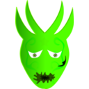 download Devil Mask clipart image with 90 hue color