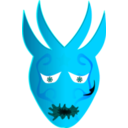download Devil Mask clipart image with 180 hue color