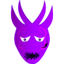 download Devil Mask clipart image with 270 hue color