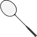 download Badminton Racket With Strings clipart image with 225 hue color