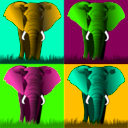 download Elephants clipart image with 45 hue color
