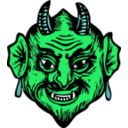 download Devil Head clipart image with 135 hue color