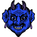download Devil Head clipart image with 225 hue color