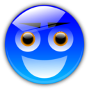 download Smiley clipart image with 180 hue color