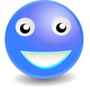 download Simley Face clipart image with 180 hue color