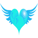 download Red Heart clipart image with 180 hue color