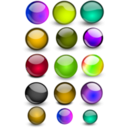 download Glossy Orbs Balls 2 clipart image with 45 hue color
