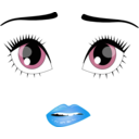download Pretty Sad Girl Smiley Emoticon clipart image with 225 hue color