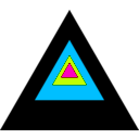 download Regular Triangle Discovery clipart image with 315 hue color